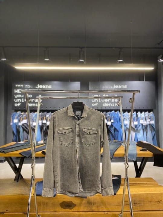 NBM%20Likralı%20Denim%20Gömlek